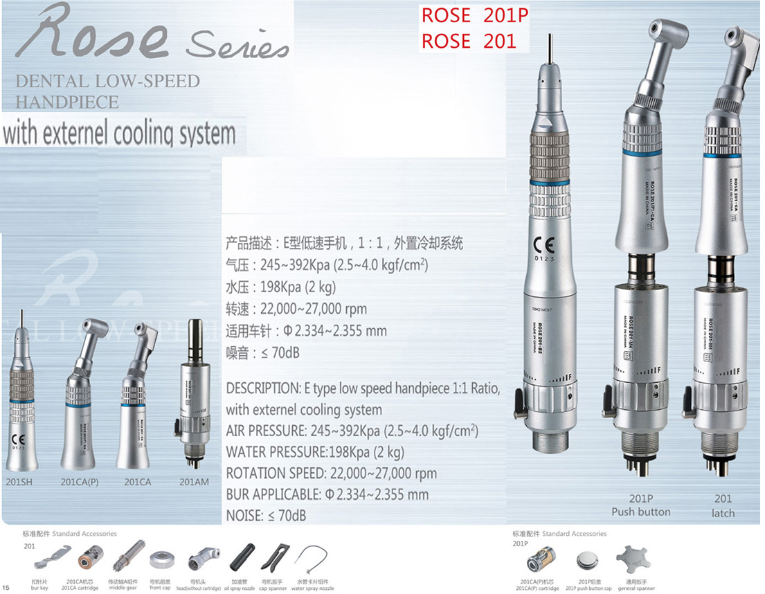 Low Speed handpieces (external cooling system)